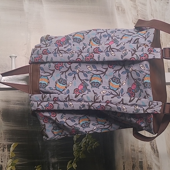 UnionBay colorful geometric fun owl full size backpack travel bag - Picture 3 of 8